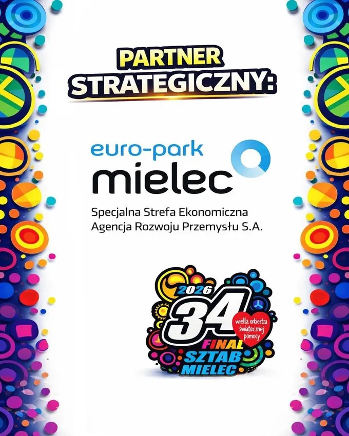 Obraz: Specjalna Strefa Ekonomiczna EURO –PARK MIELEC Partnerem Strategicznym 34. Finału WOŚP w Mielcu!